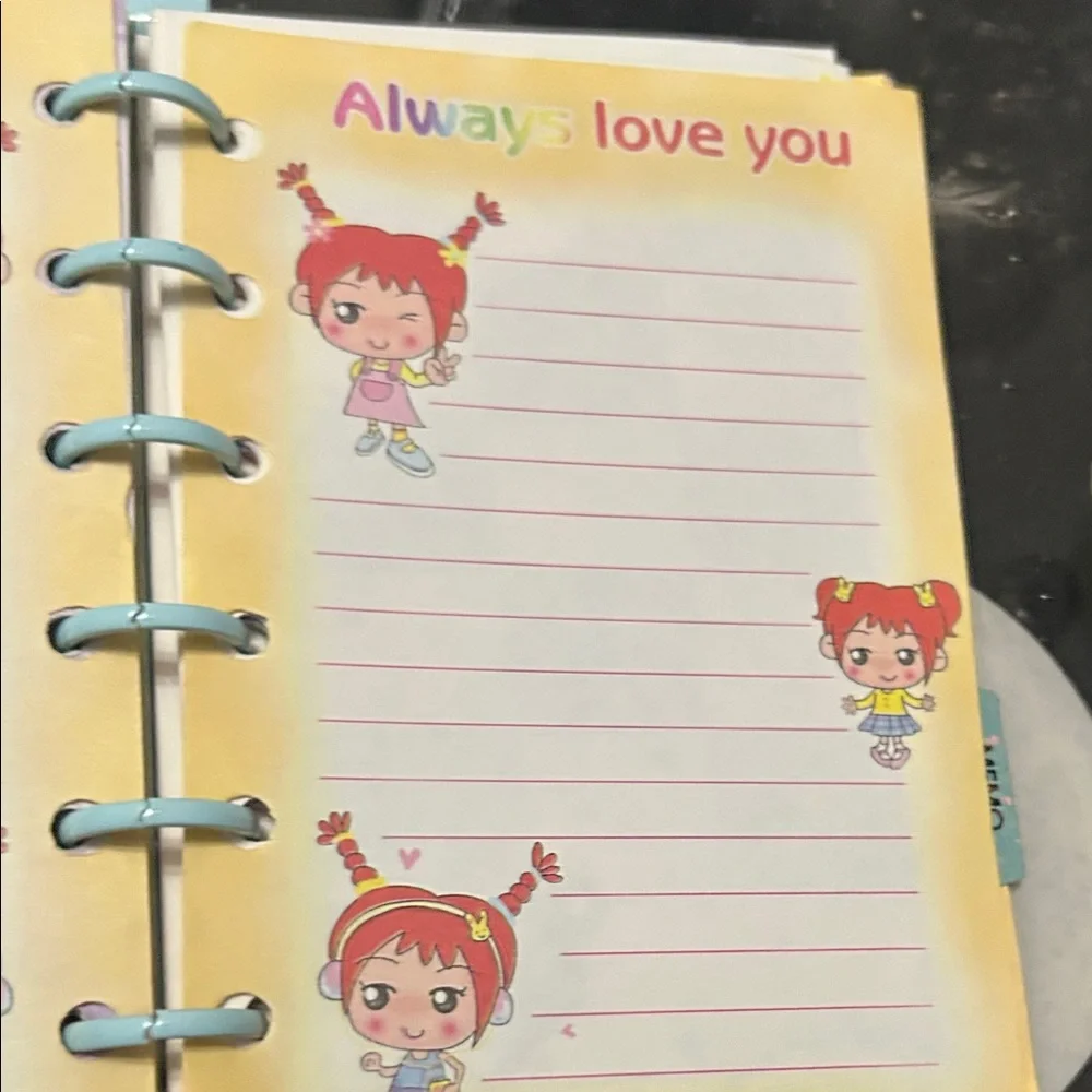 Planner with Blue and Yellow Cover